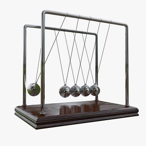 Newton Cradle Pendulum Ball Animated Rigged