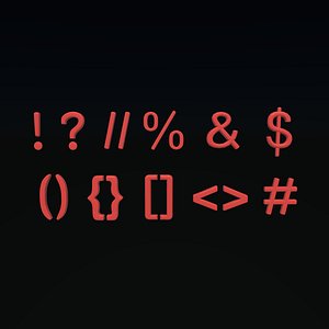 icons 3D model 3D model