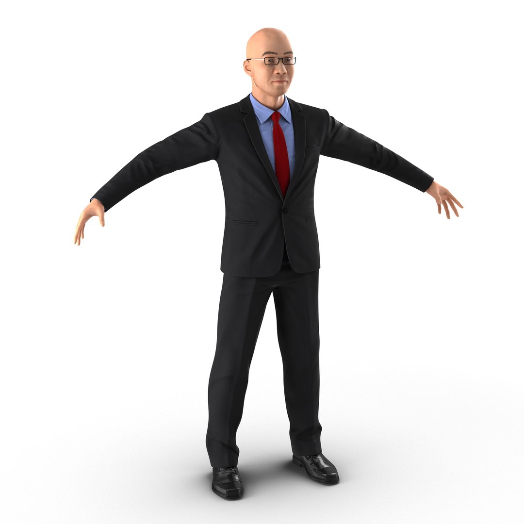 Asian Businessman 3D Model preview