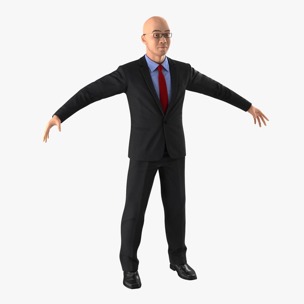 asian businessman modeled 3d model