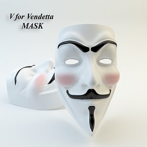 v vendetta mask 3d model