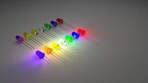 Illuminated and Not Illuminated Light Emitting Diodes Collection 3D