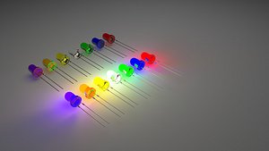 Illuminated and Not Illuminated Light Emitting Diodes Collection