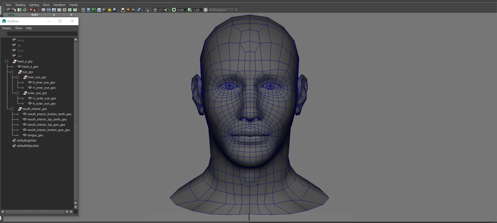 Head Base Mesh Symmetrical 3d Model