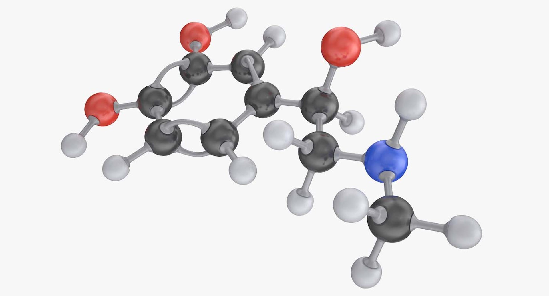 Epinephrine Molecule 3d Model