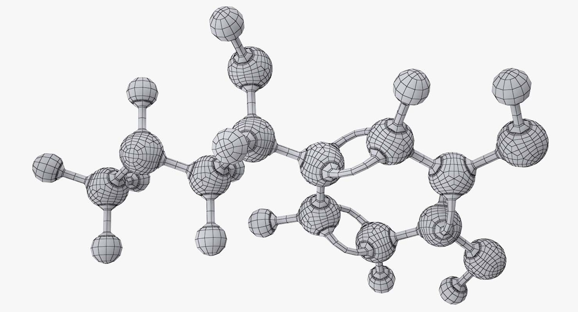 Epinephrine Molecule 3d Model