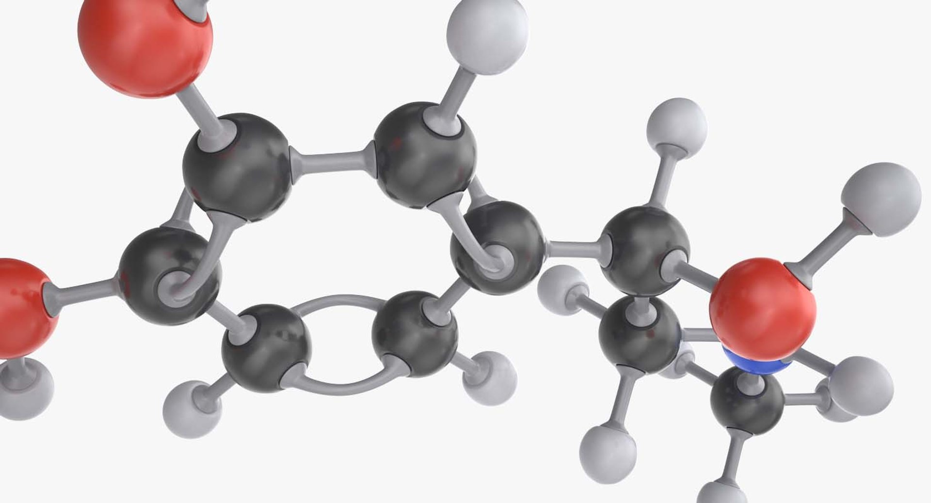Epinephrine Molecule 3d Model