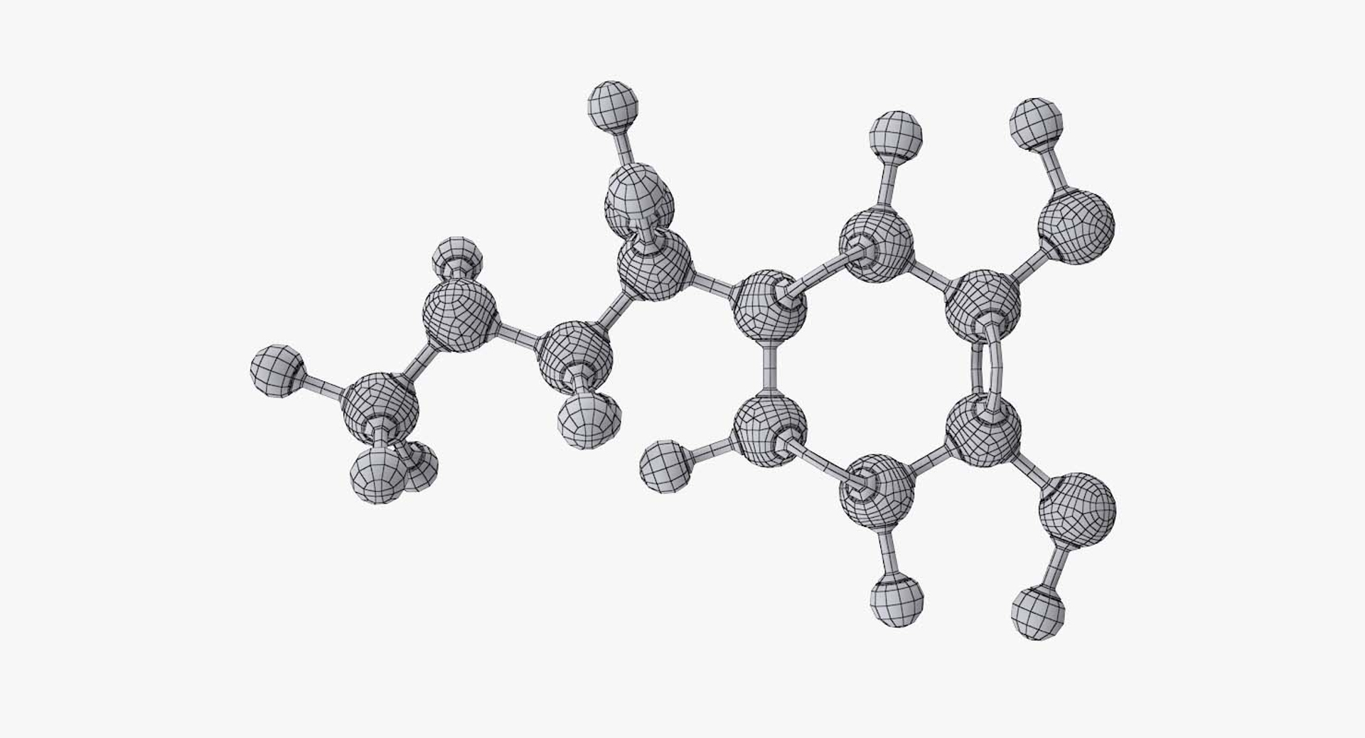 Epinephrine Molecule 3d Model