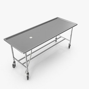 Table for autopsy on wheels
