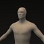 Human Male - Slender Man Lo Poly Base Mesh
