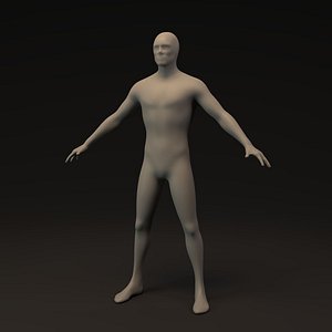 Slender Man Lores Base Mesh 3D model