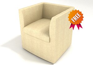 free armchair chair 3d model