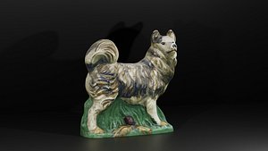 Sculpture of a dog for interior 3D model