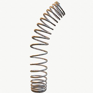 3D model metal spiral spring