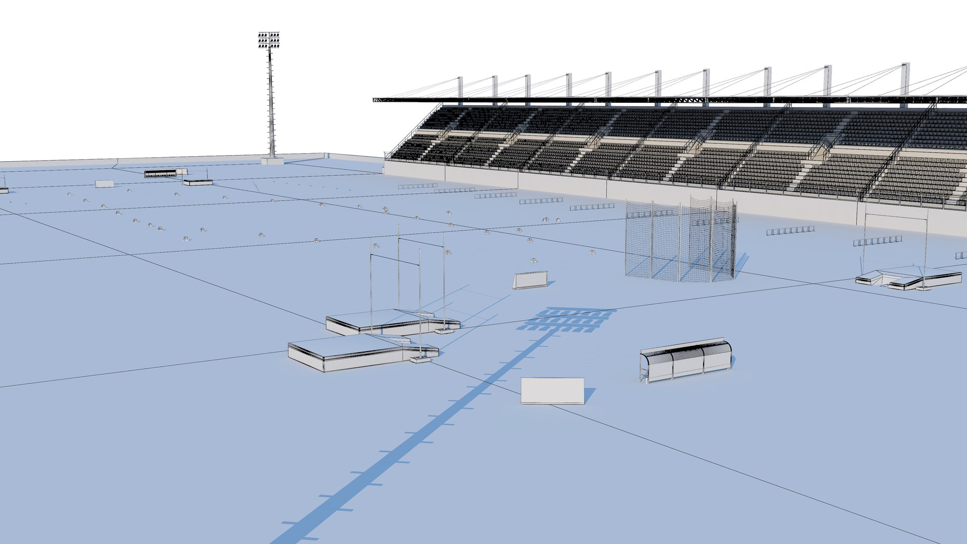 3D Athletics Run Track Stadium - TurboSquid 2080367