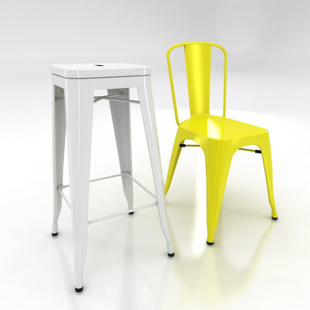 3d xavier pauchard tolix chair stool