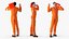 3D road worker greeting pose