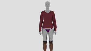 3D Womens Dress - Female Outfit Clothes