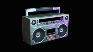 3D Boombox Game Ready model