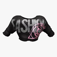 Cropped Batwing Top