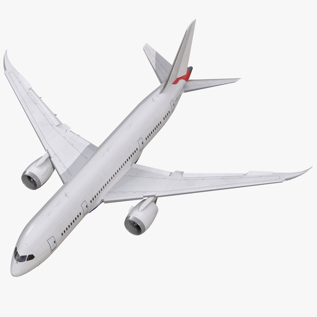 Boeing 787-8 Dreamliner Generic Rigged 3D model preview