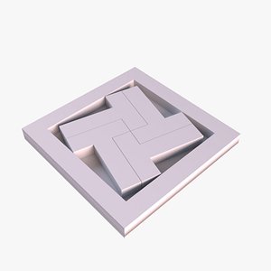 Four T Puzzle Brain Teaser 3D Printable Model