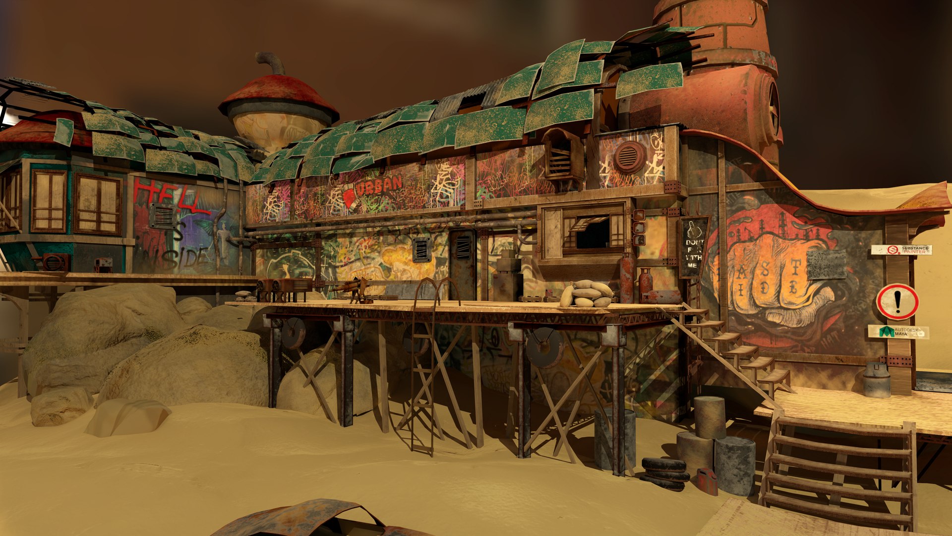 DESERT LOW POLY Game Environment 3D Model - TurboSquid 2161599