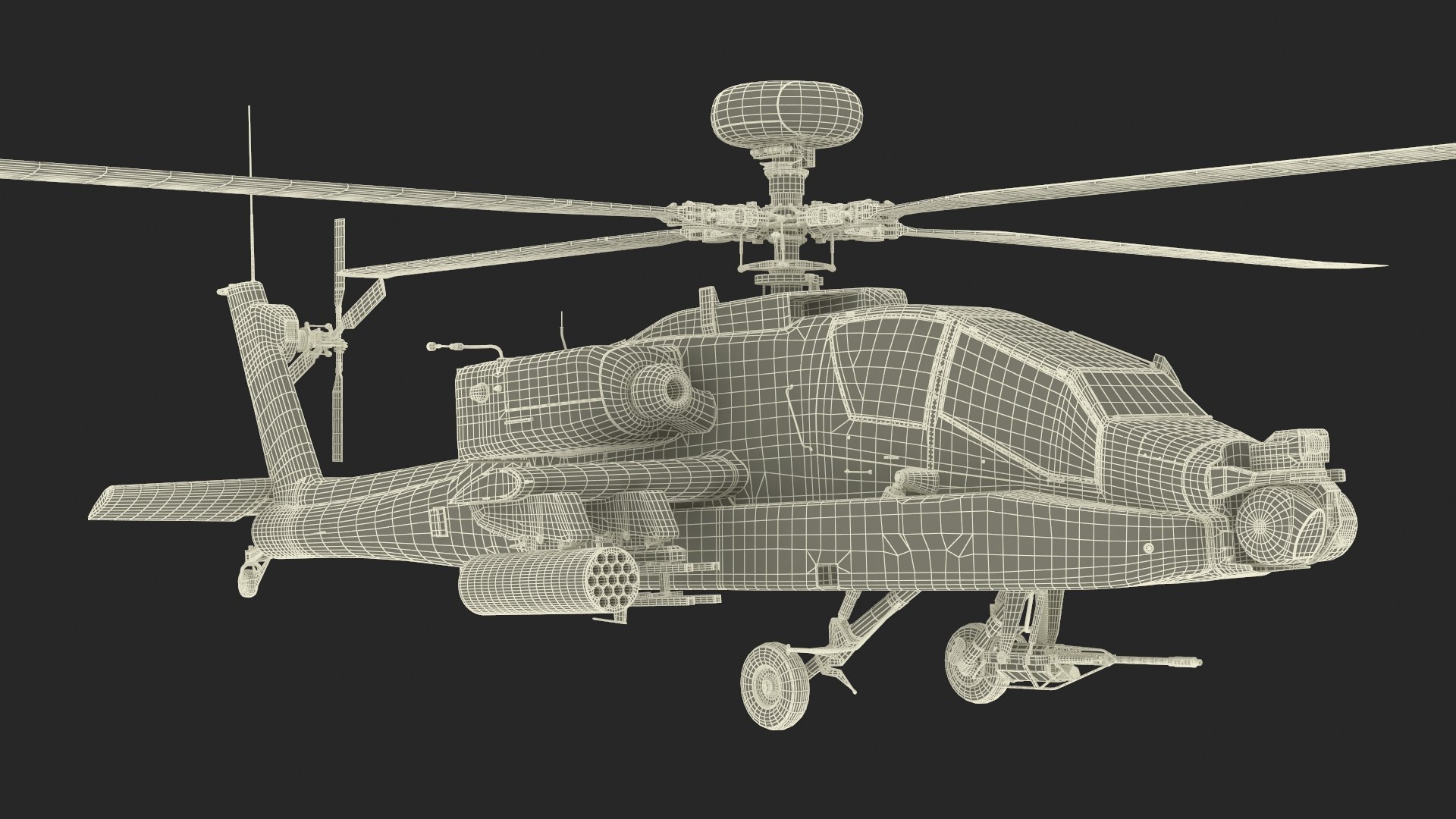 Attack Helicopter AH-64D Apache Rigged 3D Model - TurboSquid 2384837