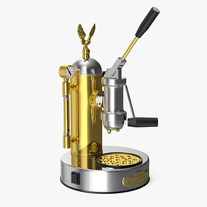 Elektra Micro Casa Leva Coffee Machine Chrome and Brass