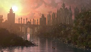 Fantasy Ancient Castle 3D model