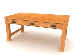 Sedona laptop writing desk - High Quality Furniture 3d model