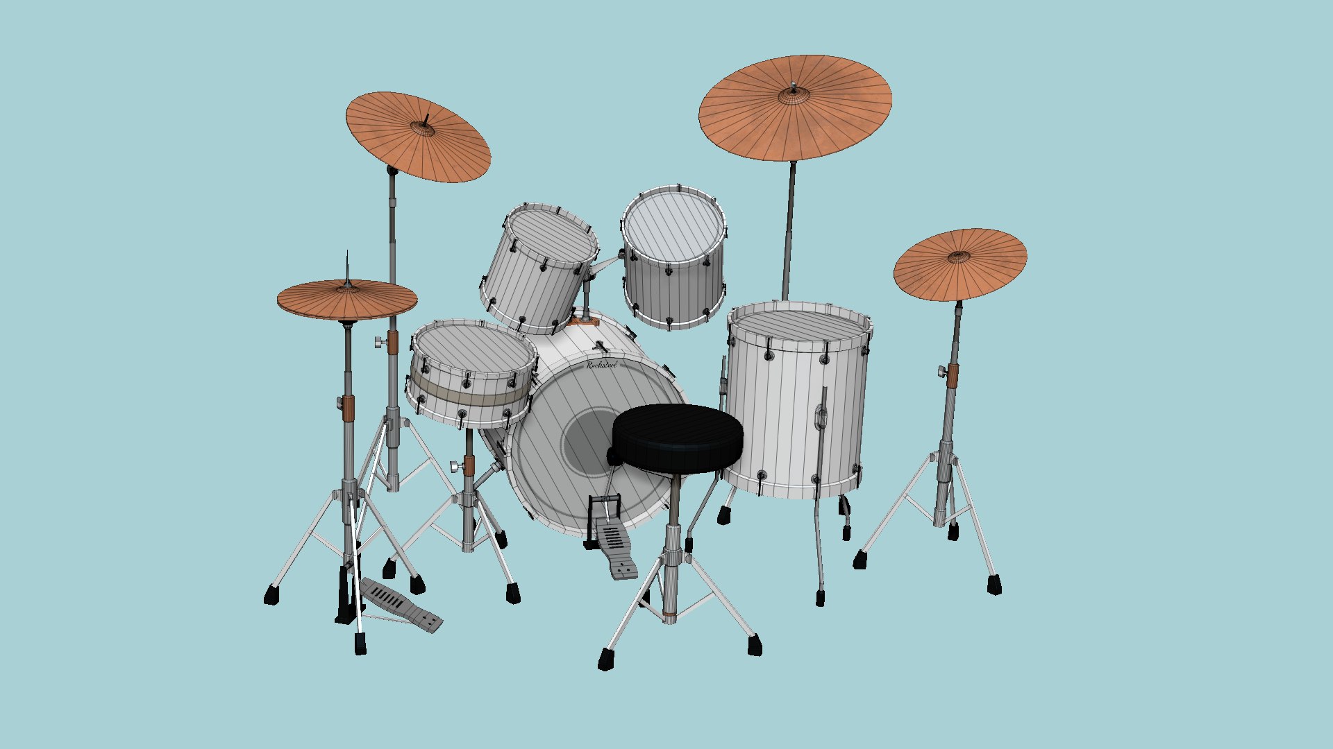 Drum 06 White - Drumming Music Instrument Design 3D Model - TurboSquid ...