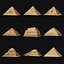EGYPTIAN PYRAMID ANCIENT EGYPT TEMPLE TOMB COLLECTION model