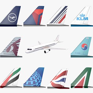 passenger aircraft Airbus A320 with 10 liveries