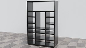 Bookshelf Modern 3D model