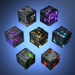 3D Sci-fi Cube Allspark Tesseract magic Transformers energy power C4D OC Displacement Map