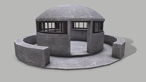 3D Military Bunker 8 model
