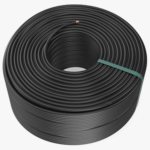 Coil Cable Flexible Black