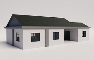 Medium sized single storey house 3D