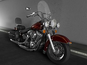 harley fatboy 3d model