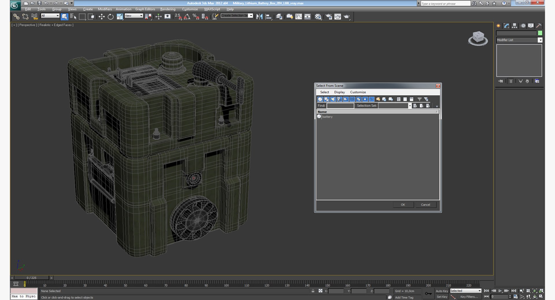 3d Model Military Lithium Battery Box
