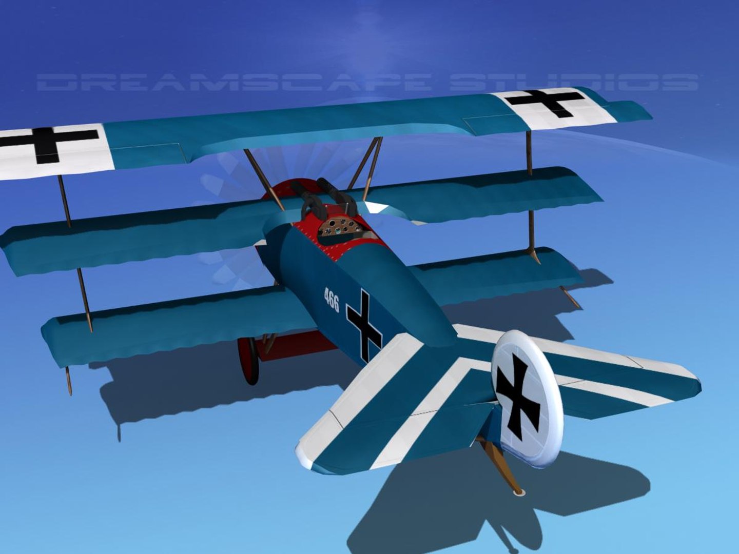 3d Model Triplanes Fokker Dr-1 Fighter