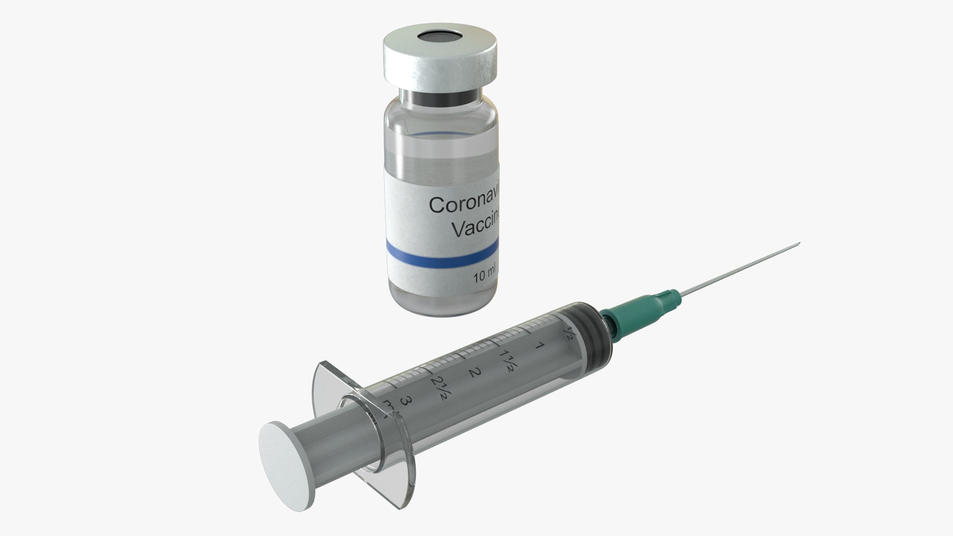Coronavirus vaccine kit syringe 3D - TurboSquid 1550594