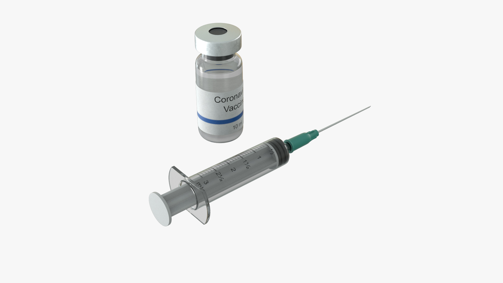 Coronavirus vaccine kit syringe 3D - TurboSquid 1550594