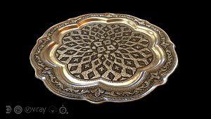 3D oriental plate model
