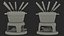 Iron Fondue Set Beige