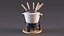 Iron Fondue Set Beige