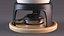 Iron Fondue Set Beige