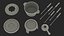 Iron Fondue Set Beige
