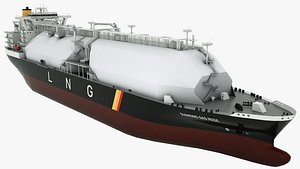 3D model lng tanker diamond gas
